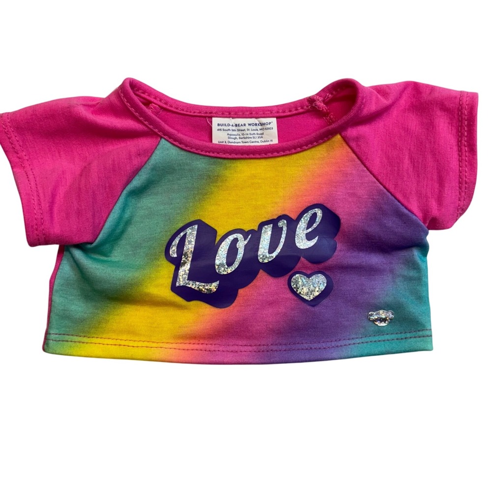 Build A Bear Workshop | Love Rainbow Shirt‎ | Outfit Teddy Bear Clothes